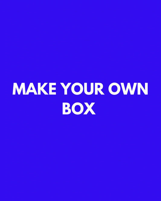 white text on a blue background